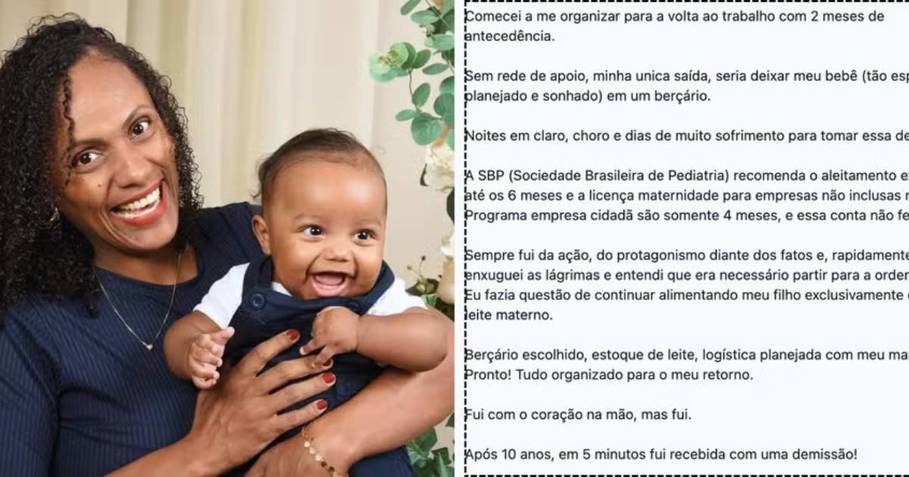 Mulher  demitida aps retorno da licena-maternidade: 'Aps 10 anos, fui demitida em 5 minutos'