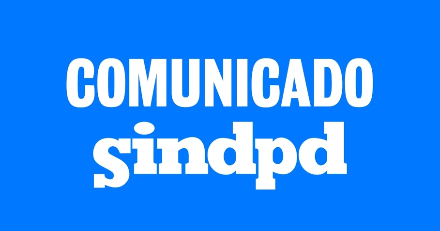 Comunicado sobre o recesso de fim de ano do Sindpd