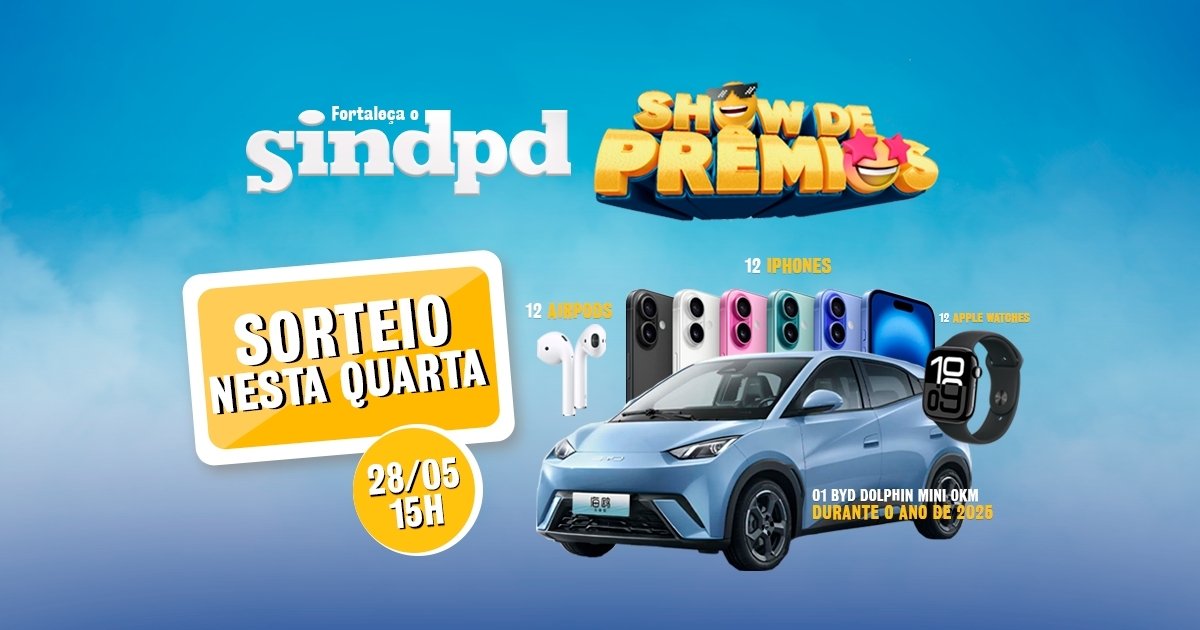 Sorteio do Show de Prêmios é nesta quarta! Não perca!
