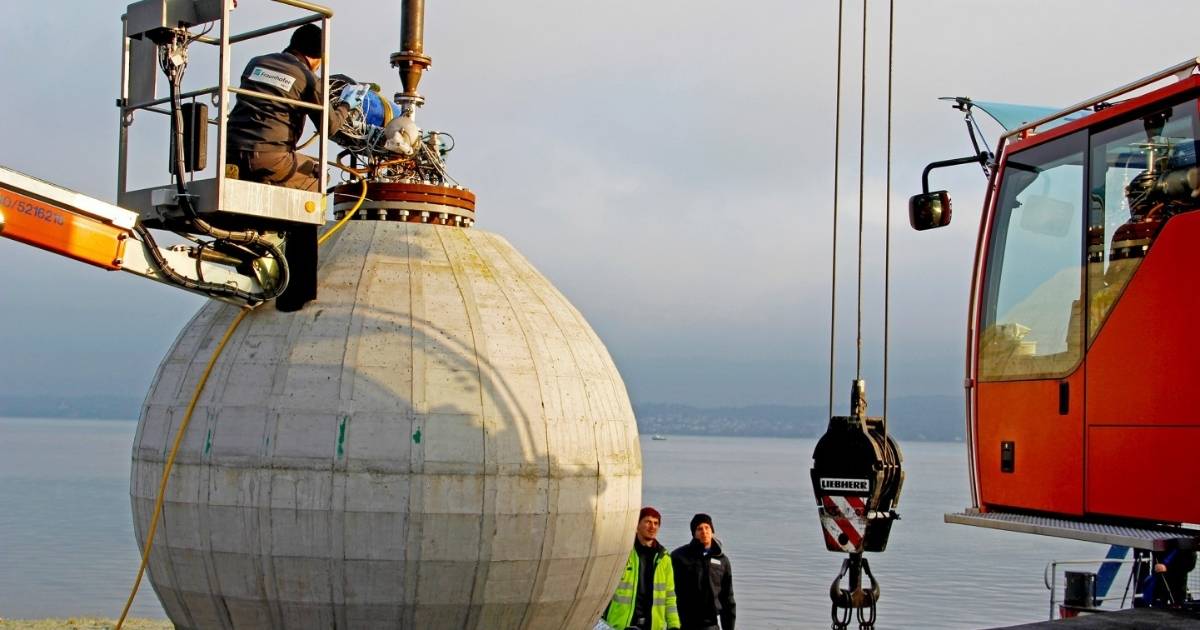 Esferas - Cientistas da Alemanha estão avançando na geração de eletricidade sustentável a partir dos oceanos com o sistema StEnSea.