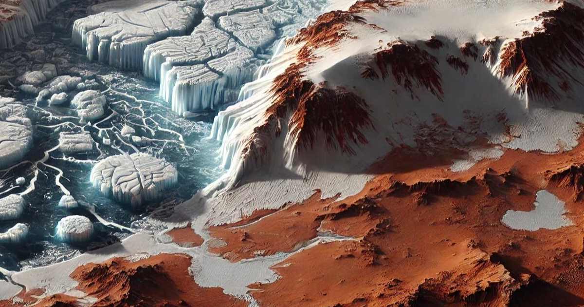 Se Marte realmente teve vida em algum momento remoto, os traços dessa existência podem ainda estar ocultos sob as camadas de gelo do planeta.