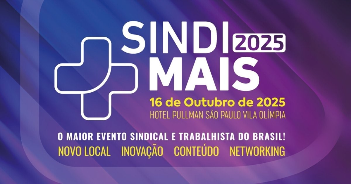O SindiMais, o maior evento sindical do Brasil, realizará sua 7ª edição no dia 16 de outubro de 2025, em São Paulo.