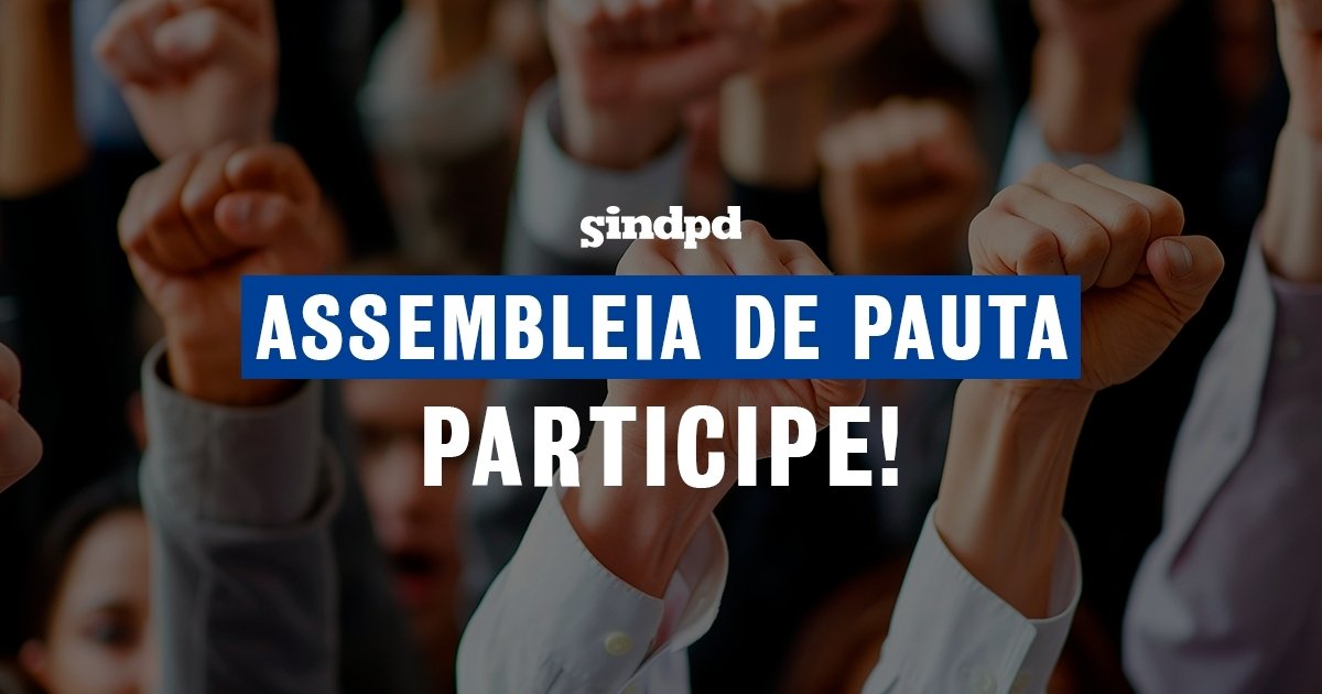 Assembleia de pauta do Sindpd é nesta quinta! Participe e concorra a dois iPhones 17!