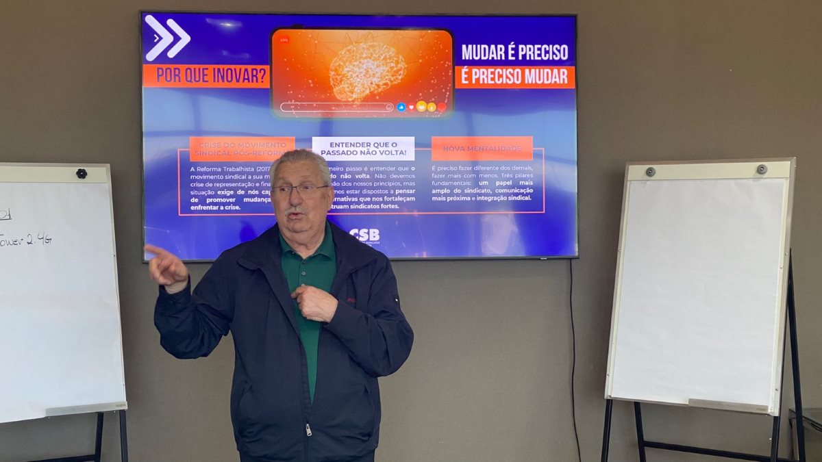 O presidente do Sindpd-SP, Antonio Neto, participou do Workshop “O Futuro do Modelo Sindical no Brasil e o uso da IA como forma de adaptação”