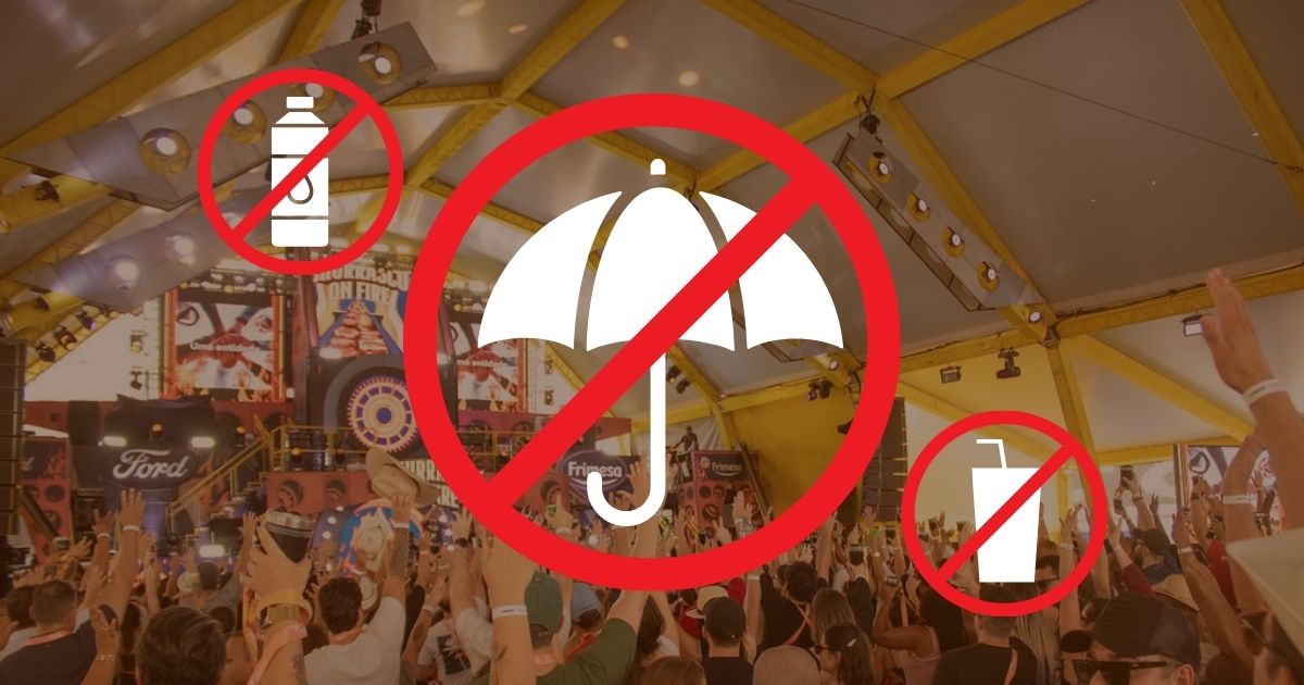 Vai no Sindpd On Fire? Deixe o guarda-chuva em casa! Saiba itens proibidos