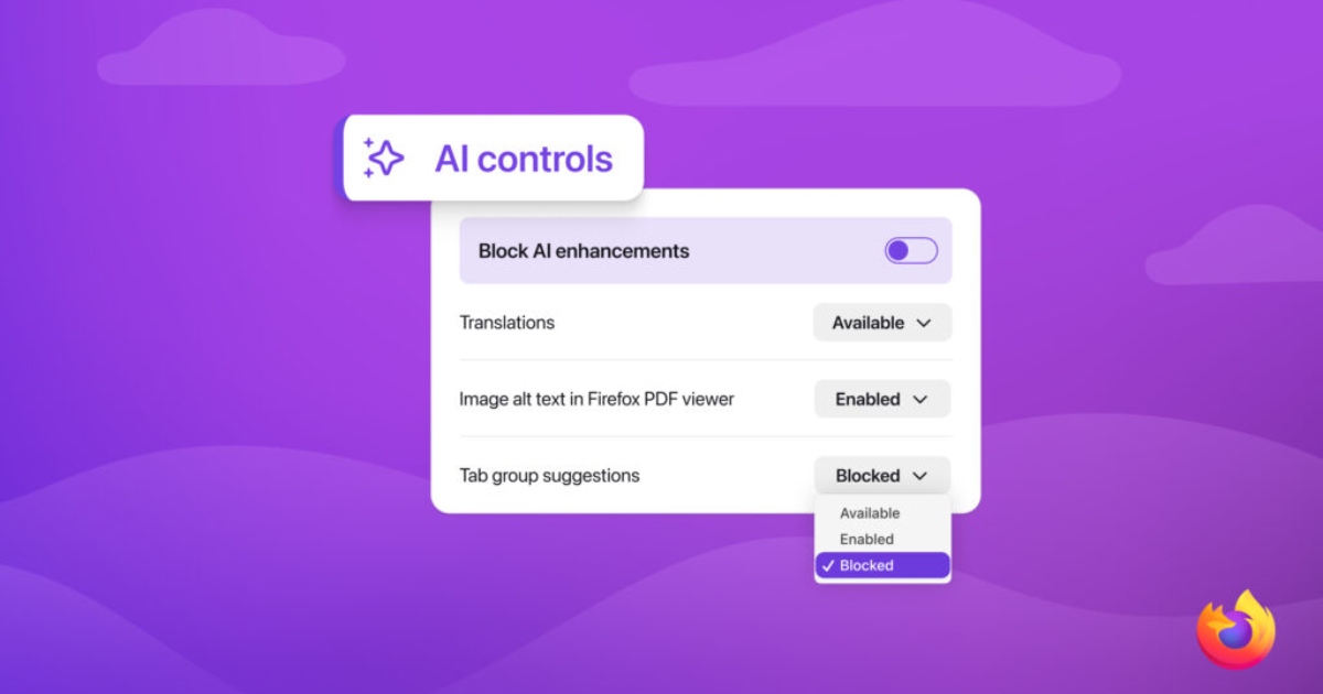 A Mozilla anunciou que a próxima versão do Firefox, a 148, incluirá uma área de configurações dedicada ao gerenciamento de ferramentas de IA.