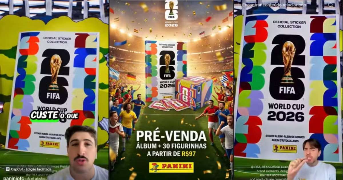 Publicações no TikTok divulgam uma suposta pré-venda do álbum da Copa do Mundo FIFA™ 2026, mas o anúncio é falso.