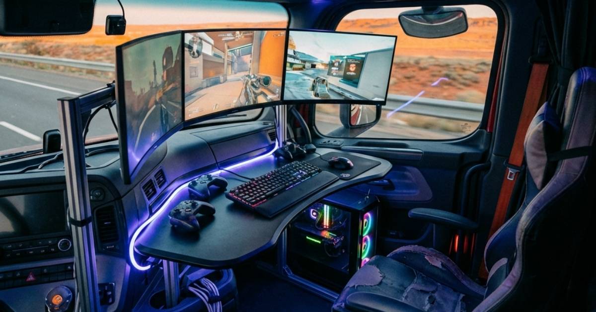 caminhoneiro-troca-banco-estacao-gamer